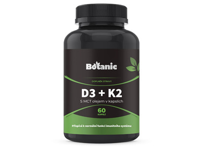 Vitamín D3 + K2 - s MCT olejom v kapsuliach 