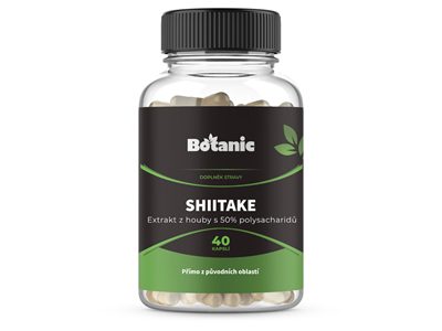 Shiitake - Extrakt z huby s 50% polysacharidov v kapsuliach